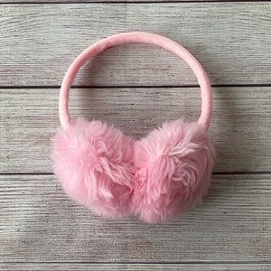 Girls Pink Furry Earmuffs